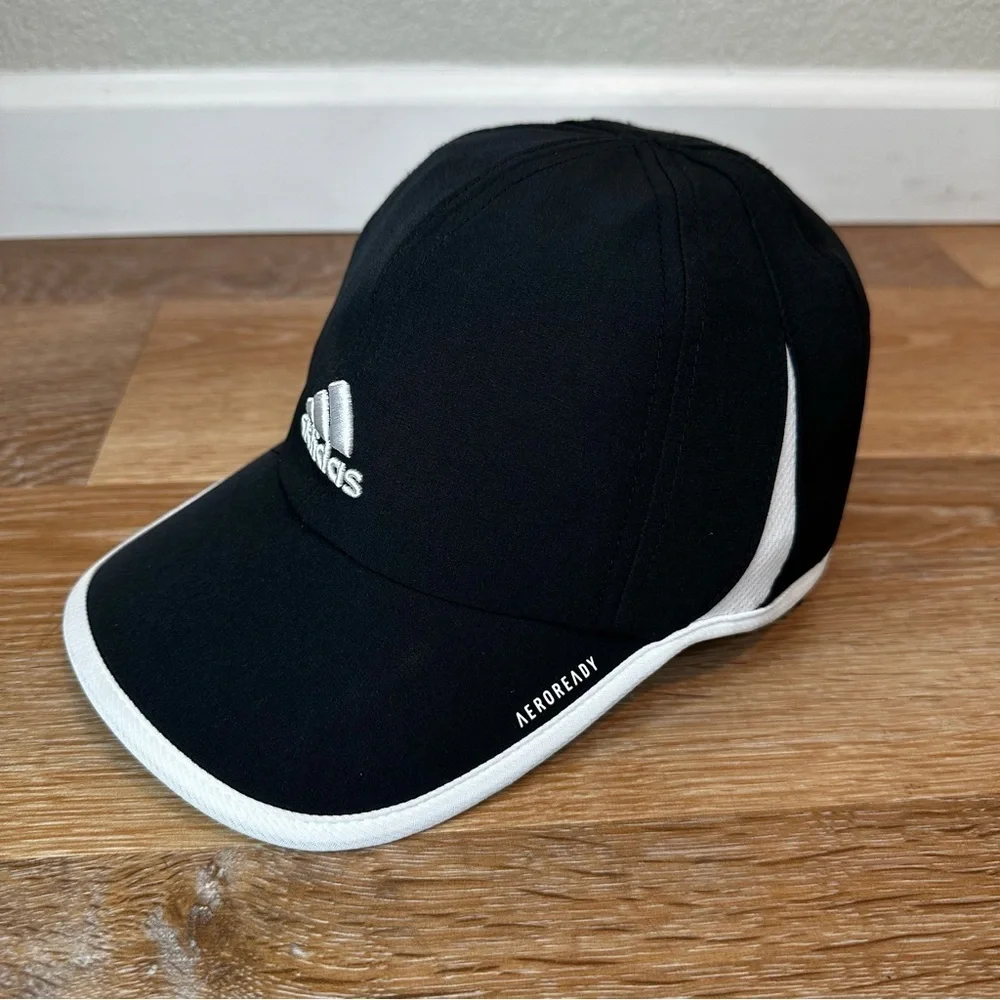 Adidas Aeroready Black Athleisure Adjustable Strapback Women's Cap Hat, OS
